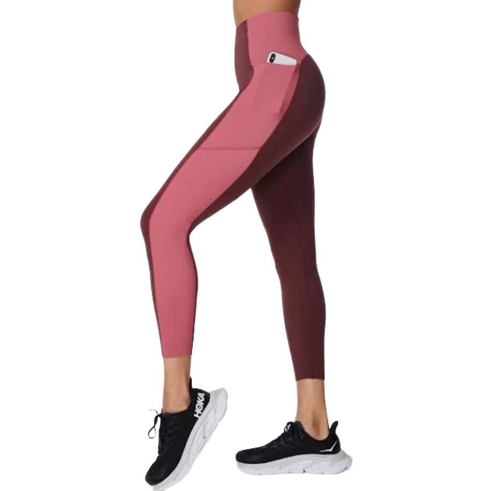 Sweaty Betty Power High Waist 7/8 Legging Sz S 6 New $100 Umbra Red Pink Pockets